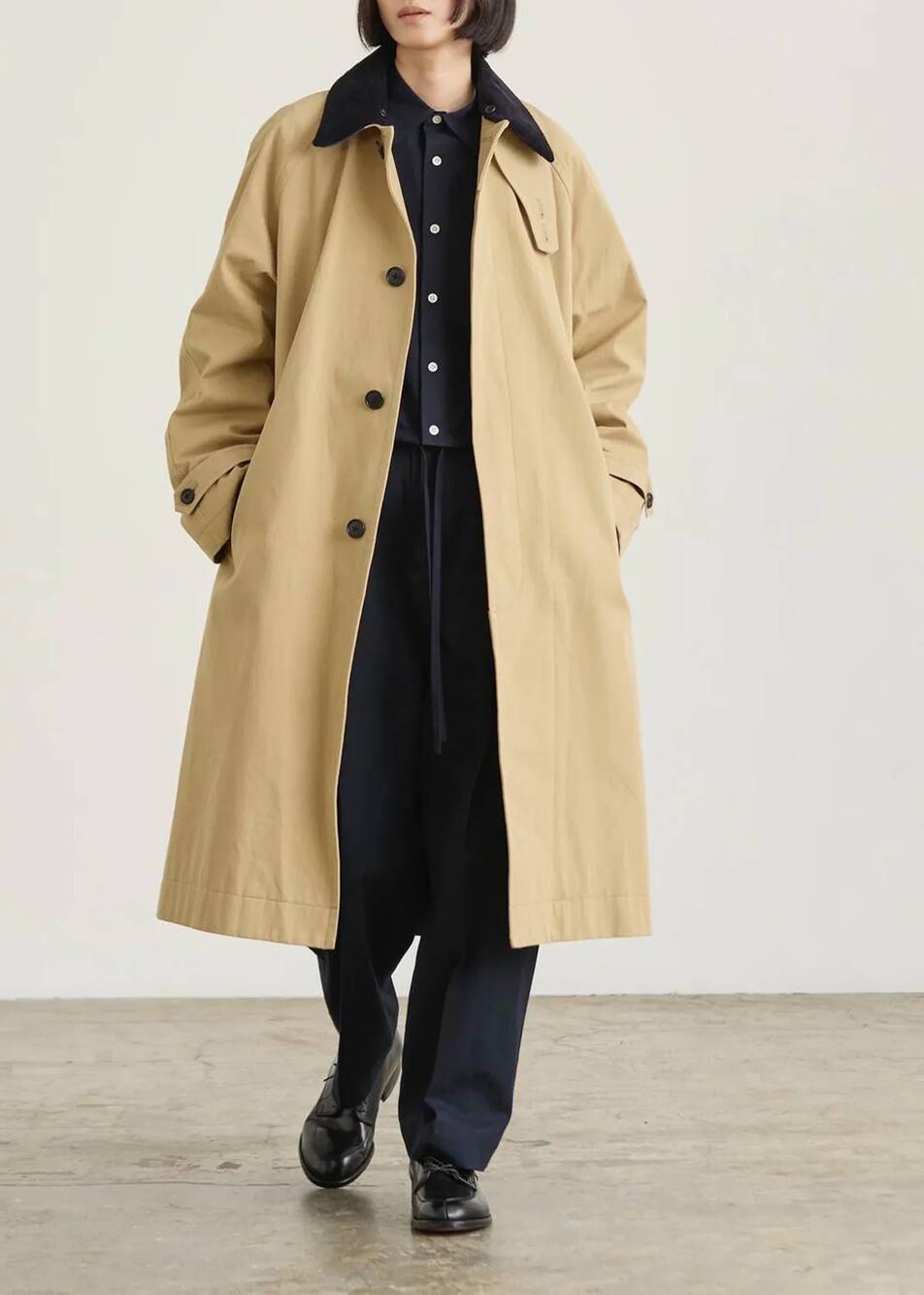 NEW NICHOLSON & NICHOLSON figaro chino coat in beige